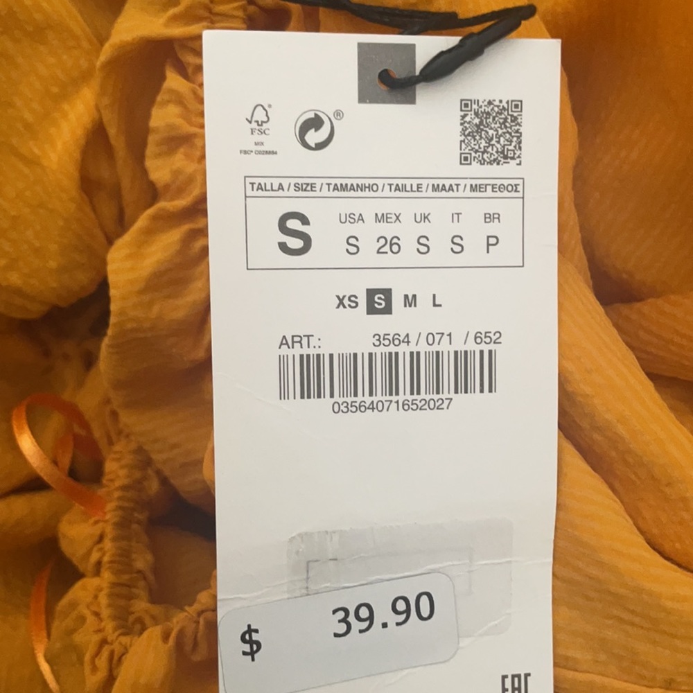 Ruffle yellow top - Picture 4 of 4